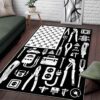 American Lineman Rug Sport Decor Gift Floor Decor Living Room Carpet Rug Area Rug - 37f0d7283931