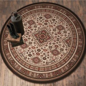 American Lodge Round Carpet Floor Rug Living Room Bedroom Decor Round Area Rug Carpet