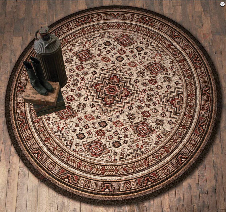 American Lodge Round Carpet Floor Rug Living Room Bedroom Decor Round Area Rug Carpet American Lodge Round Carpet Floor Rug Living Room Bedroom Decor Round Area Rug Carpet