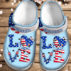 American Love Nurse Crocs Clog Shoes Crocbland 4Th Of July – Custom Shoe Clog Birthday Gift For Man Woman Nurse