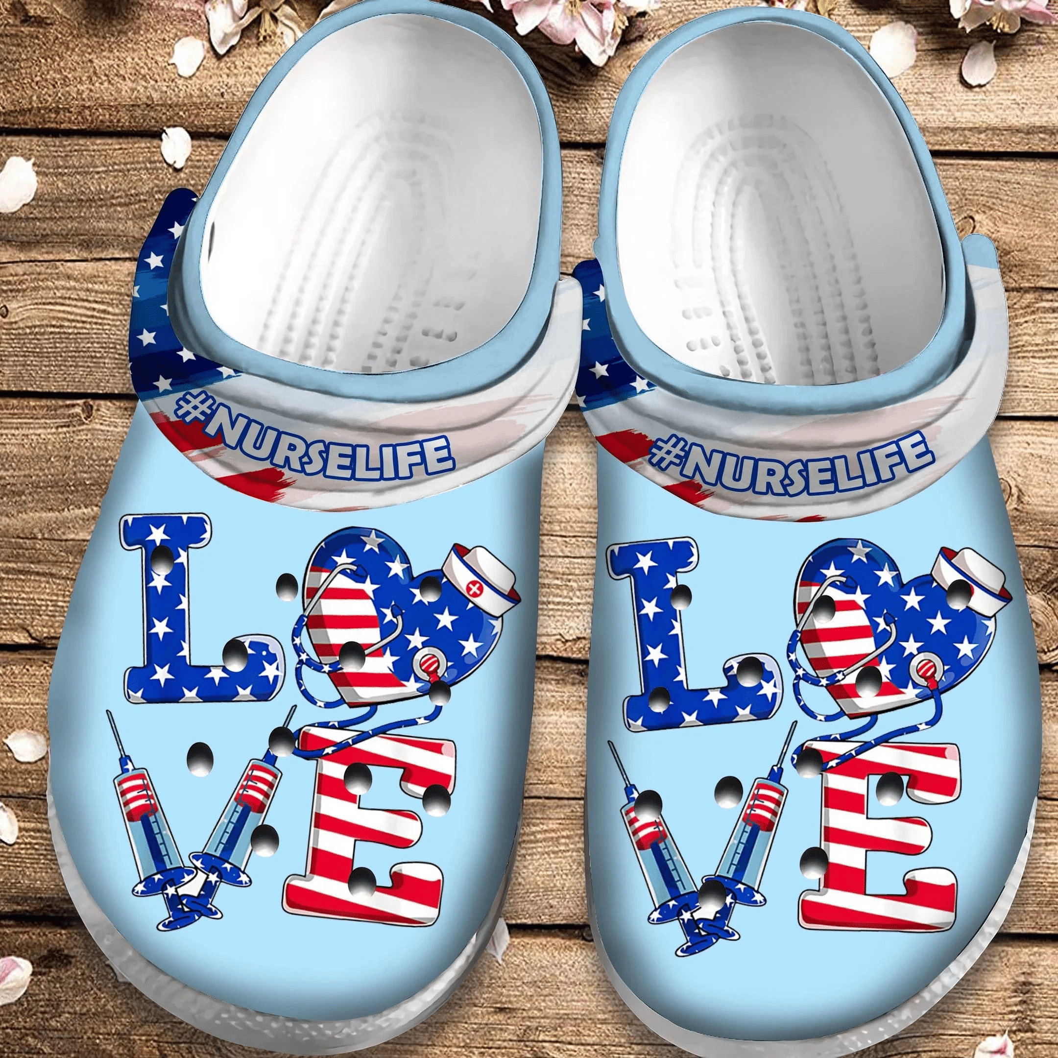 American Love Nurse Crocs Clog Shoes Crocbland 4Th Of July – Custom Shoe Clog Birthday Gift For Man Woman Nurse American Love Nurse Crocs Clog Shoes Crocbland 4Th Of July – Custom Shoe Clog Birthday Gift For Man Woman Nurse