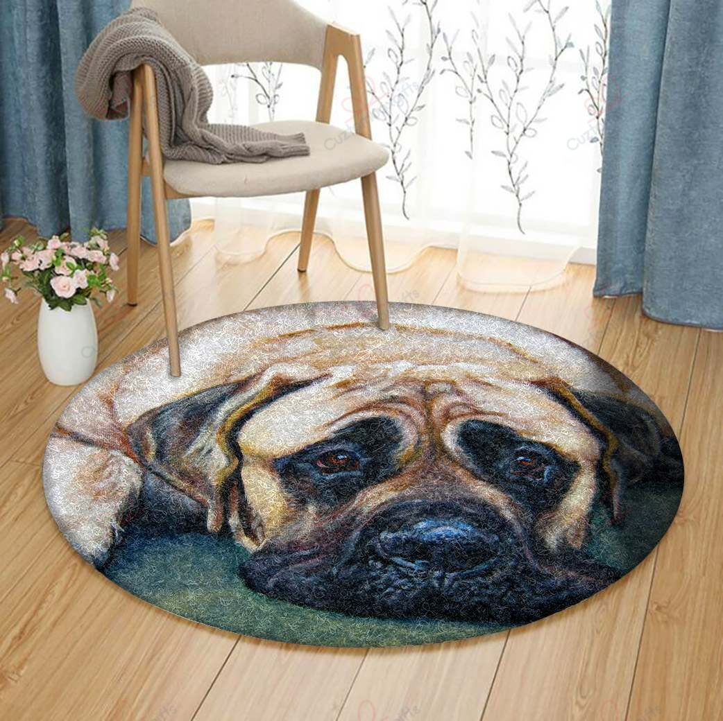 American Mastiff Round Carpet Floor Rug Living Room Bedroom Decor Round Area Rug Carpet American Mastiff Round Carpet Floor Rug Living Room Bedroom Decor Round Area Rug Carpet