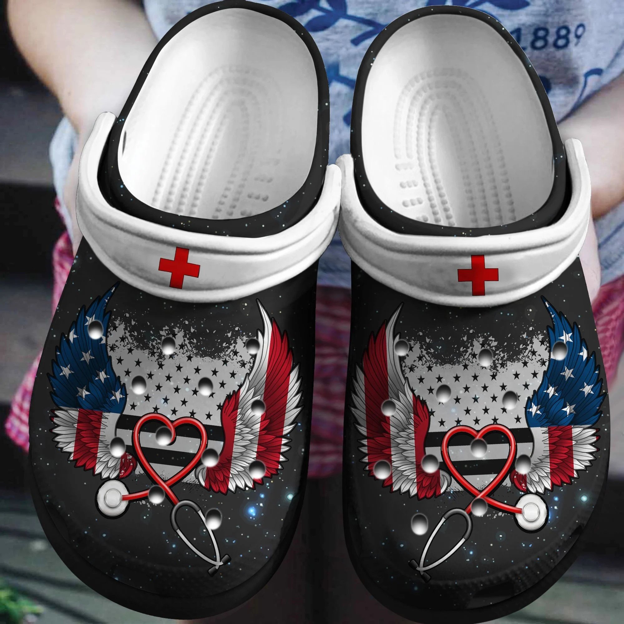 American Nurse Wings Crocs Clog Shoes 4Th Of July – Nurse Life Clog Independence Gift For Woman Man American Nurse Wings Crocs Clog Shoes 4Th Of July – Nurse Life Clog Independence Gift For Woman Man