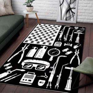 American Welder Rug Sport Decor Gift Floor Decor Living Room Carpet Rug Area Rug - bdf69974a4fd
