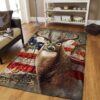 American Whitetail Rug Sport Decor Gift Floor Decor Living Room Carpet Rug Area Rug - f0badbf662f4