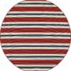 Americana Striped Red And Blue Round Carpet Floor Rug Living Room Bedroom Decor Round Area Rug Carpet