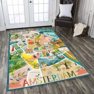 Amsterdam 1 Rug Sport Decor Gift Floor Decor Living Room Carpet Rug Area Rug - 246d73a12af0