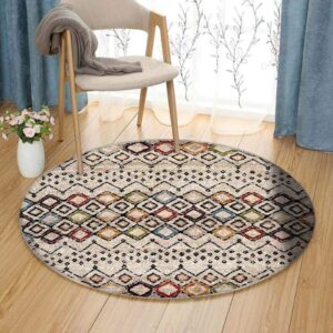 Amsterdam Pattern Round Carpet Floor Rug Living Room Bedroom Decor Round Area Rug Carpet