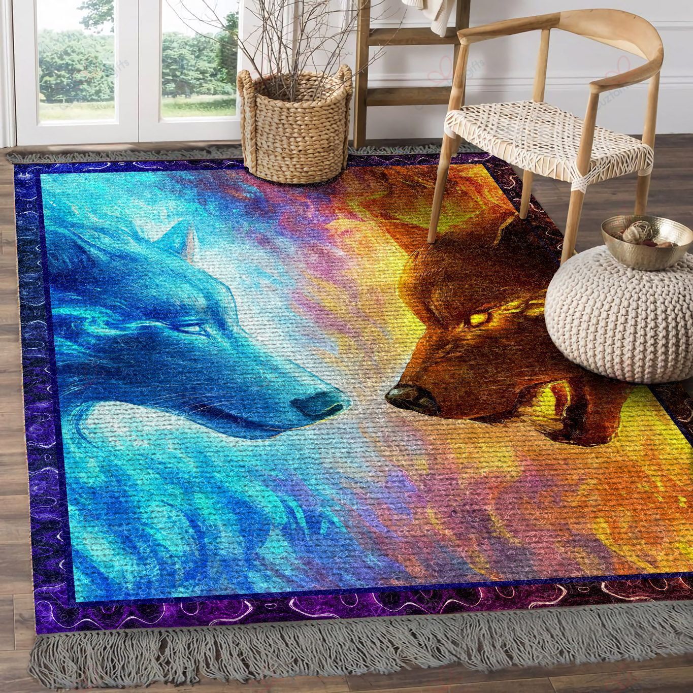 An Ice Wolf Vs A Fire Wolf Rug Sport Decor Gift Floor Decor Living Room Carpet Rug Area Rug - 0ebde8ba116a An Ice Wolf Vs A Fire Wolf Rug Sport Decor Gift Floor Decor Living Room Carpet Rug Area Rug - 0ebde8ba116a