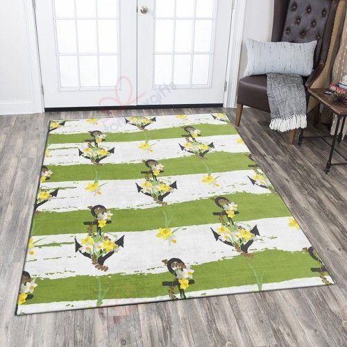 Anchor And Floral Pattern Rug Sport Decor Gift Floor Decor Living Room Carpet Rug Area Rug - 83a4157f8625 Anchor And Floral Pattern Rug Sport Decor Gift Floor Decor Living Room Carpet Rug Area Rug - 83a4157f8625