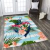 Anchor And Hibiscus Rug Sport Decor Gift Floor Decor Living Room Carpet Rug Area Rug - 44309bed09e7