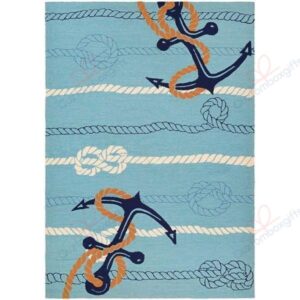 Anchor Hitch Light Blue Dark Blue Rug Sport Decor Gift Floor Decor Living Room Carpet Rug Area Rug - c94ffd6db522