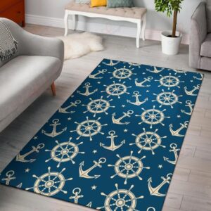 Anchor Pattern 1 Rug Sport Decor Gift Floor Decor Living Room Carpet Rug Area Rug - 57f39c4e89f7