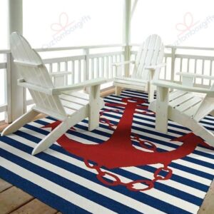 Anchor Pattern 1 Rug Sport Decor Gift Floor Decor Living Room Carpet Rug Area Rug - 1e34dce12a9a