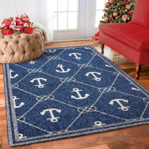 Anchor Pattern 5 Rug Sport Decor Gift Floor Decor Living Room Carpet Rug Area Rug - 5c4d0847c22d