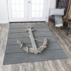 Anchor Pattern Rug Sport Decor Gift Floor Decor Living Room Carpet Rug Area Rug - 4499c60e61bf