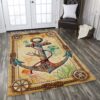Anchor Sailboat Rug Sport Decor Gift Floor Decor Living Room Carpet Rug Area Rug - c6eb22f83c91