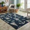 Anchor Sailboat Rug Sport Decor Gift Floor Decor Living Room Carpet Rug Area Rug - 1f9af4a87ed9
