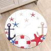Anchor Sea Round Carpet Floor Rug Living Room Bedroom Decor Round Area Rug Carpet