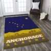 Anchorage Alaska Flag Rug Sport Decor Gift Floor Decor Living Room Carpet Rug Area Rug - a9865a09f621