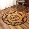 Ancient Celtic Horse Round Carpet Floor Rug Living Room Bedroom Decor Round Area Rug Carpet
