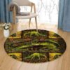 Ancient Dinosaur Round Carpet Floor Rug Living Room Bedroom Decor Round Area Rug Carpet