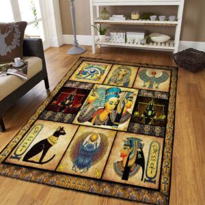 Ancient Egypt Rug Sport Decor Gift Floor Decor Living Room Carpet Rug Area Rug - 661b50eb209b