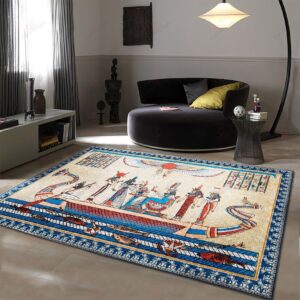 Ancient Egypt Life On Boat Rug Sport Decor Gift Floor Decor Living Room Carpet Rug Area Rug - 6c85fd870c41