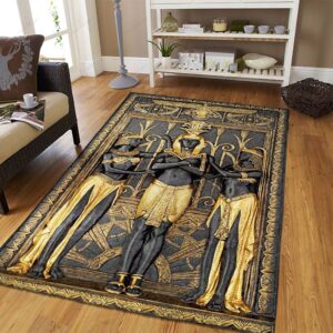 Ancient Egypt Pharaoh Rug Sport Decor Gift Floor Decor Living Room Carpet Rug Area Rug - bc9f9234abd9