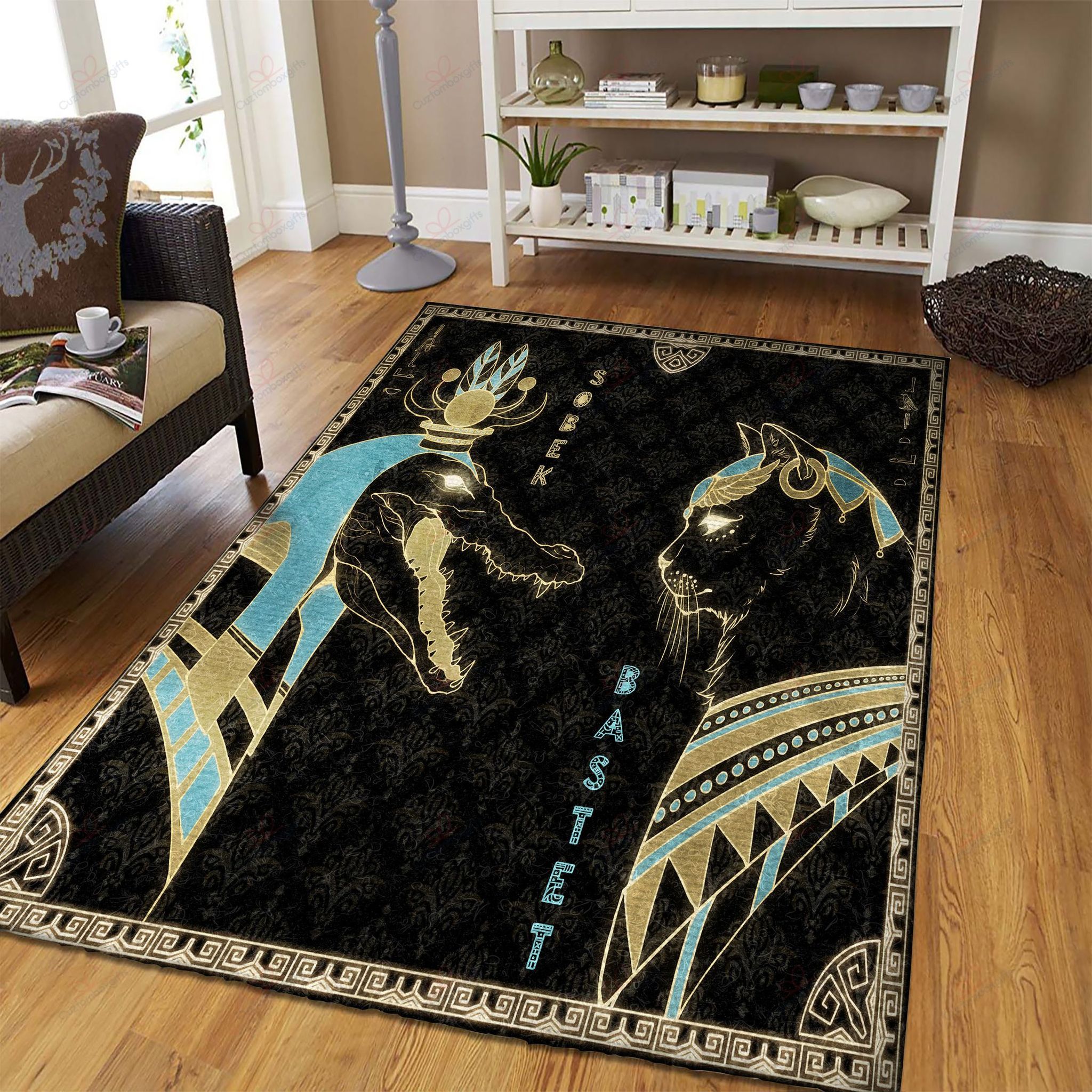 Ancient Egyptian Sobek Bastet Gods Rug Sport Decor Gift Floor Decor Living Room Carpet Rug Area Rug - bef5cd14277b Ancient Egyptian Sobek Bastet Gods Rug Sport Decor Gift Floor Decor Living Room Carpet Rug Area Rug - bef5cd14277b
