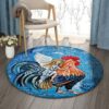 Angel And Chicken Round Carpet Floor Rug Living Room Bedroom Decor Round Area Rug Carpet