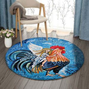 Angel And Chicken Round Carpet Floor Rug Living Room Bedroom Decor Round Area Rug Carpet