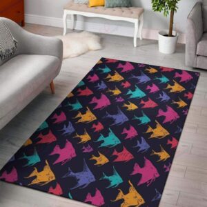 Angelfish Colorful Rug Sport Decor Gift Floor Decor Living Room Carpet Rug Area Rug - f45768c78731