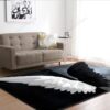 Angle Black And White Rug Sport Decor Gift Floor Decor Living Room Carpet Rug Area Rug - 6bb39479f38c