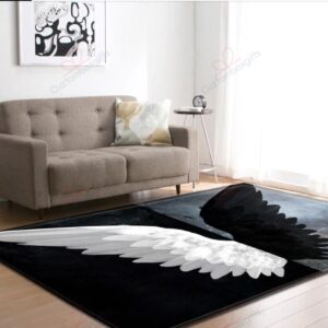 Angle Black And White Rug Sport Decor Gift Floor Decor Living Room Carpet Rug Area Rug - 6bb39479f38c