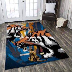 Angry Tiger Rug Sport Decor Gift Floor Decor Living Room Carpet Rug Area Rug - 63b9dc2251a7
