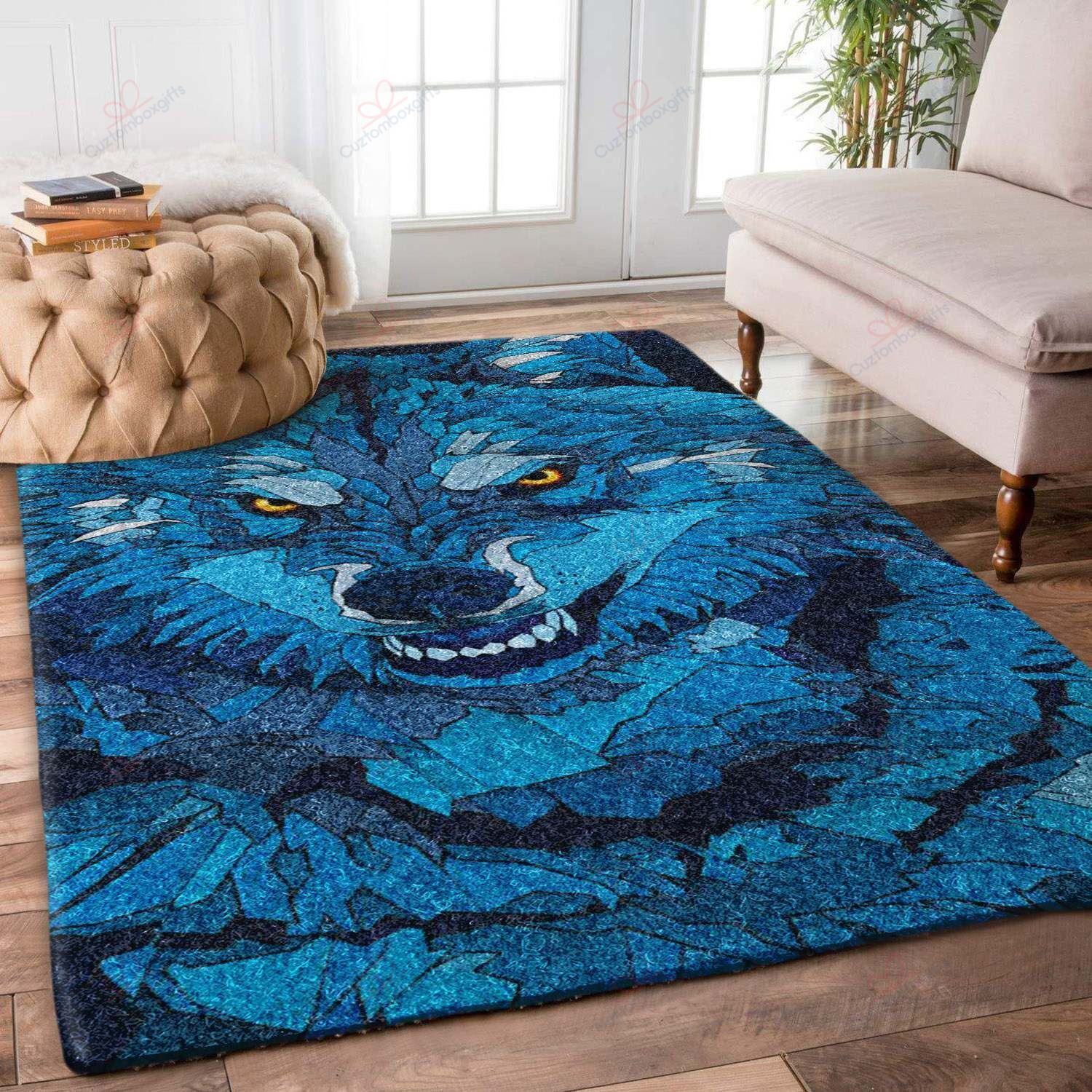 Angry Wolf Rug Sport Decor Gift Floor Decor Living Room Carpet Rug Area Rug - cb29df0b5630 Angry Wolf Rug Sport Decor Gift Floor Decor Living Room Carpet Rug Area Rug - cb29df0b5630