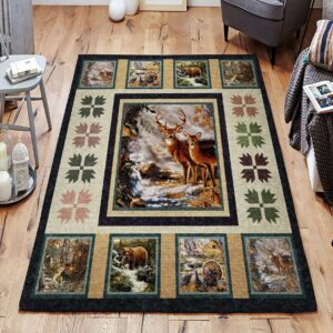 Animal In Forest Rug Sport Decor Gift Floor Decor Living Room Carpet Rug Area Rug - 096fdbb1a432