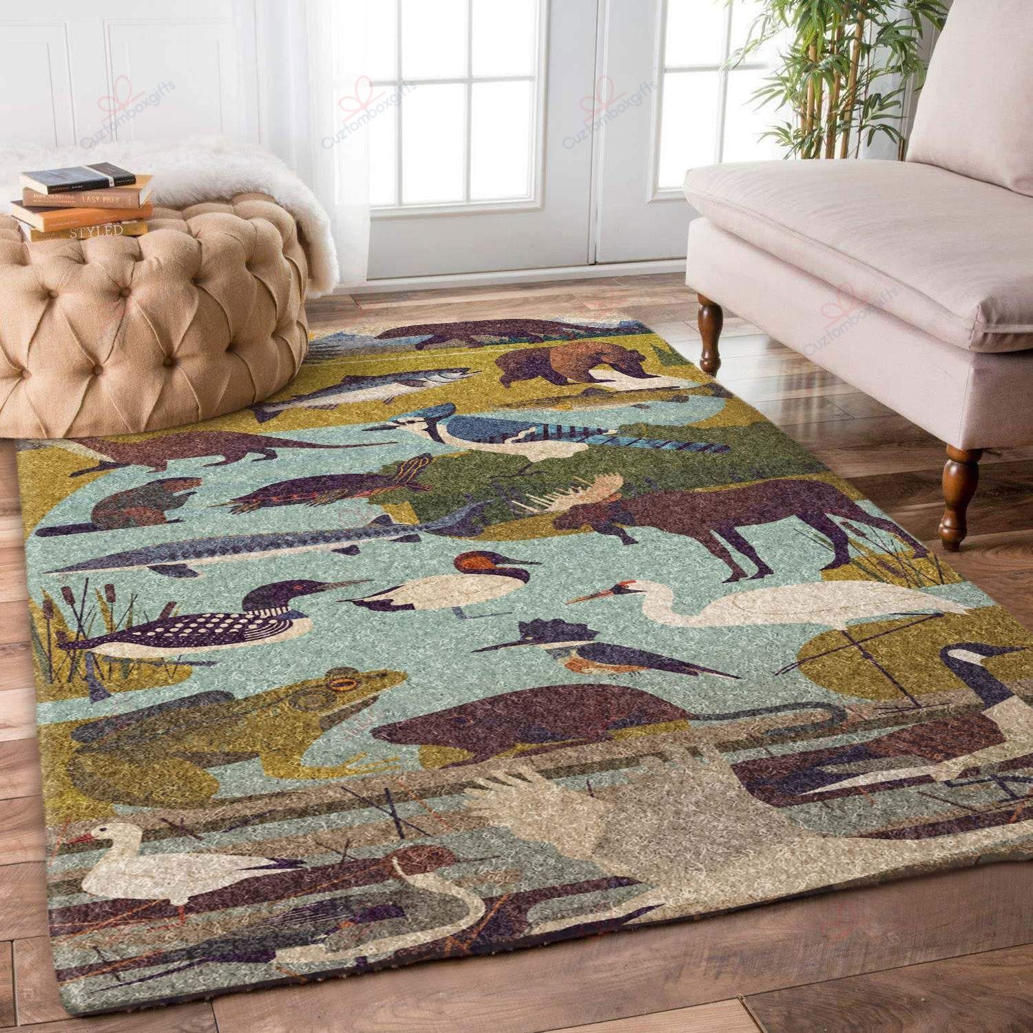 Animal In Lake Rug Sport Decor Gift Floor Decor Living Room Carpet Rug Area Rug - b8f8459f7c92 Animal In Lake Rug Sport Decor Gift Floor Decor Living Room Carpet Rug Area Rug - b8f8459f7c92