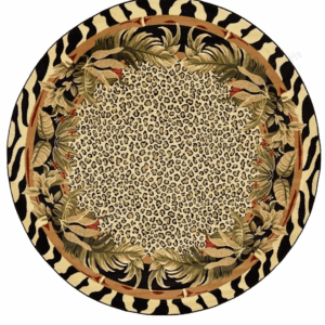 Animal Inspirations Collage Round Carpet Floor Rug Living Room Bedroom Decor Round Area Rug Carpet