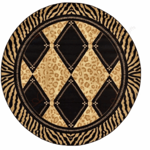 Animal Inspirations Diamond Round Carpet Floor Rug Living Room Bedroom Decor Round Area Rug Carpet
