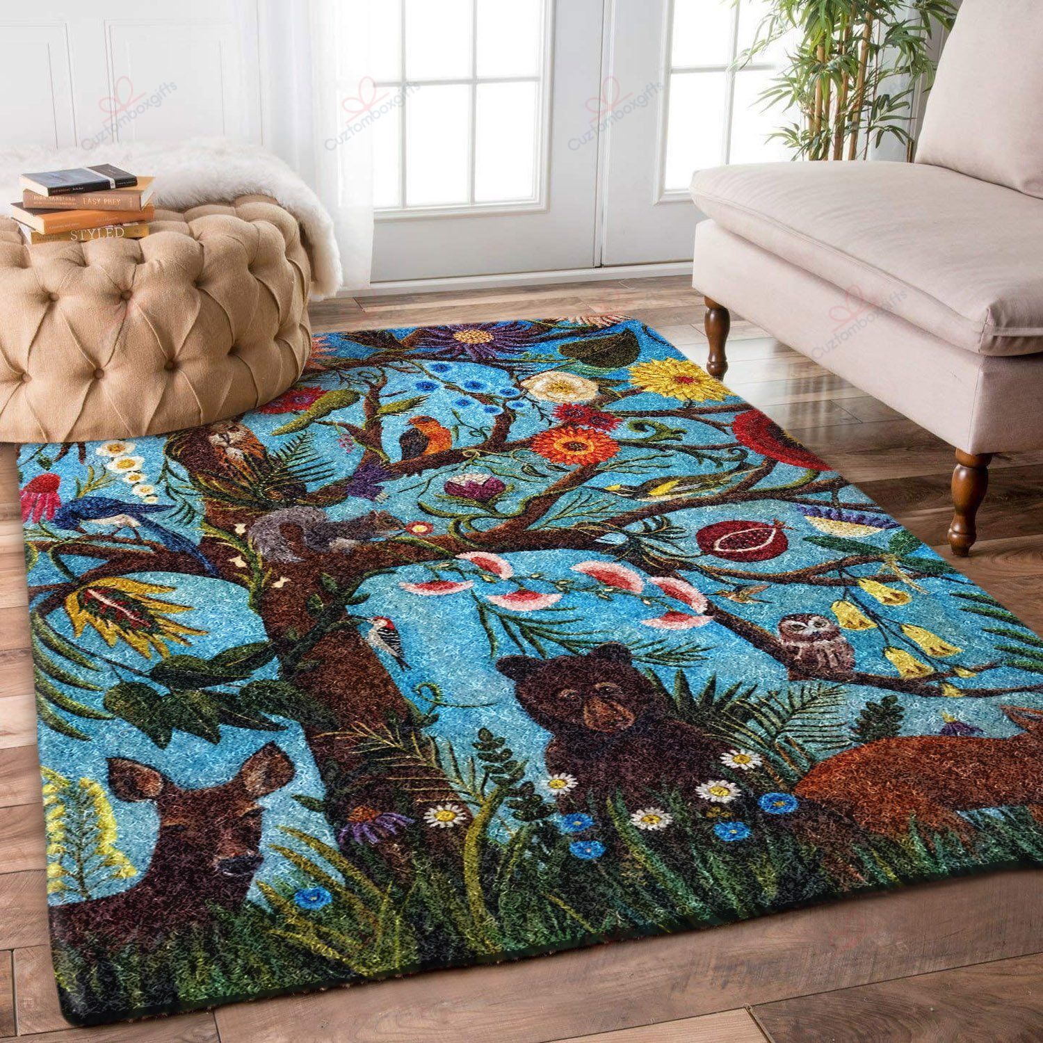 Animals In The Forest Rug Sport Decor Gift Floor Decor Living Room Carpet Rug Area Rug - d000e717594c Animals In The Forest Rug Sport Decor Gift Floor Decor Living Room Carpet Rug Area Rug - d000e717594c