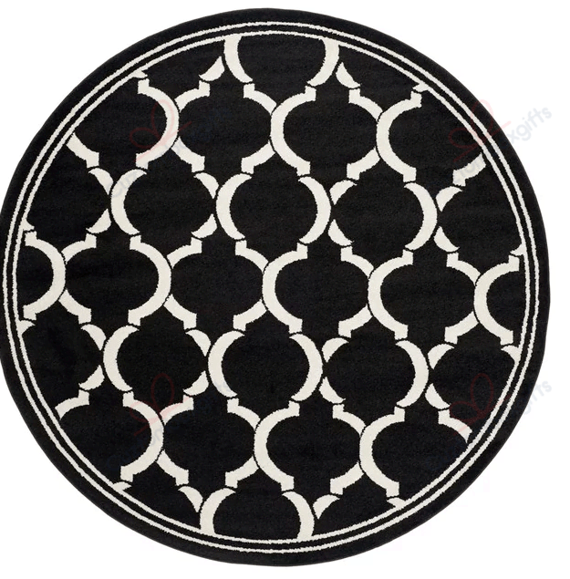 Anthracite Round Carpet Floor Rug Living Room Bedroom Decor Round Area Rug Carpet Anthracite Round Carpet Floor Rug Living Room Bedroom Decor Round Area Rug Carpet