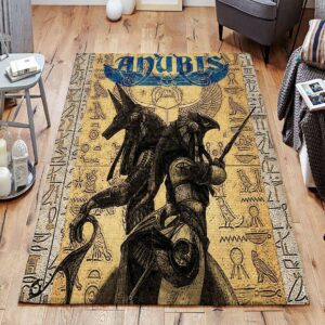 Anubis Egyptian Rug Sport Decor Gift Floor Decor Living Room Carpet Rug Area Rug - cb86cd43d031
