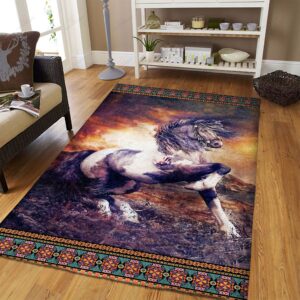 Apache War Horse Rug Sport Decor Gift Floor Decor Living Room Carpet Rug Area Rug - 56957b77c3a7