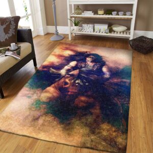 Apache Warrior Riding Horse Rug Sport Decor Gift Floor Decor Living Room Carpet Rug Area Rug - 84b6fa4152f8