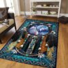 Apache Warrior Tribal Native Wolves Rug Sport Decor Gift Floor Decor Living Room Carpet Rug Area Rug - 53a6dc416bf7
