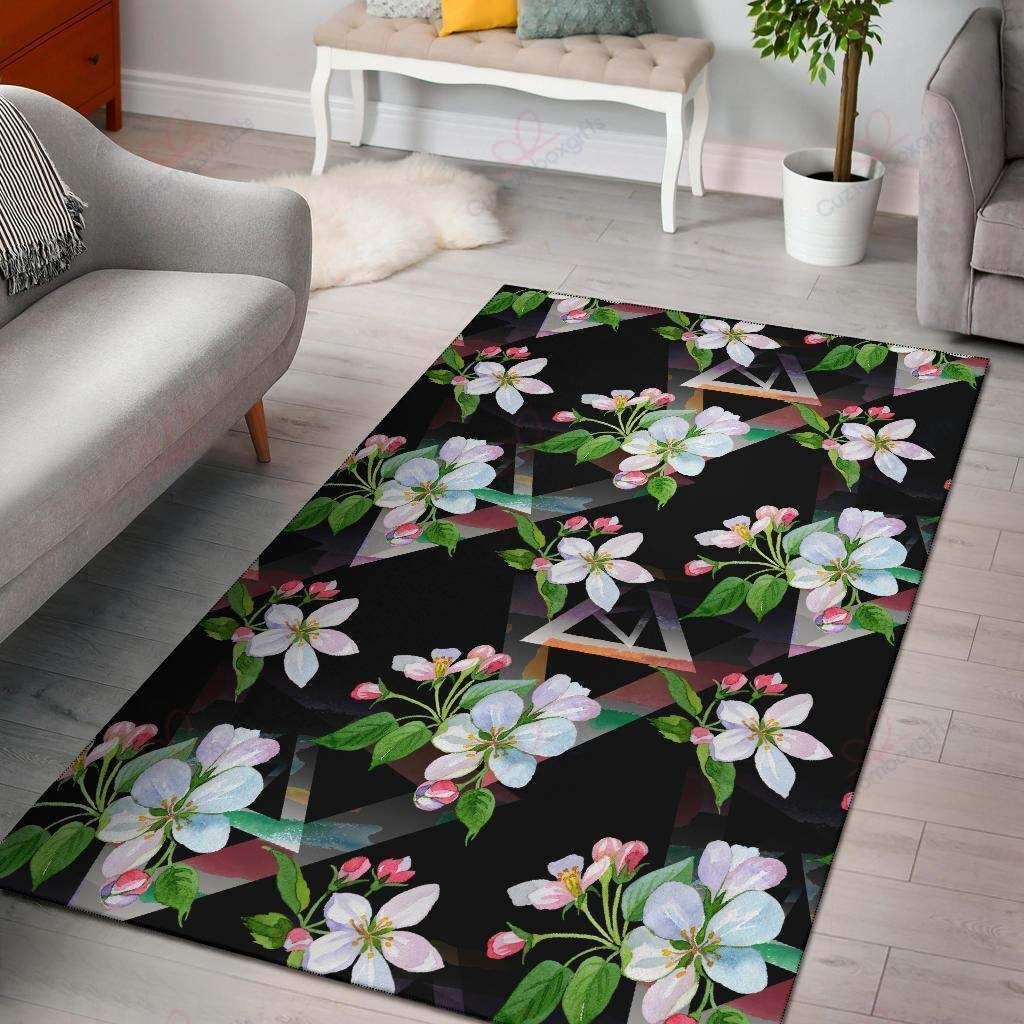 Apple Blossom Pattern 1 Rug Sport Decor Gift Floor Decor Living Room Carpet Rug Area Rug - a1e18aa683da Apple Blossom Pattern 1 Rug Sport Decor Gift Floor Decor Living Room Carpet Rug Area Rug - a1e18aa683da