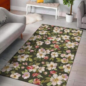 Apple Blossom Pattern Rug Sport Decor Gift Floor Decor Living Room Carpet Rug Area Rug - a3a9f757e4ab