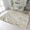Apricot Flower Rug Sport Decor Gift Floor Decor Living Room Carpet Rug Area Rug - db61144355d9
